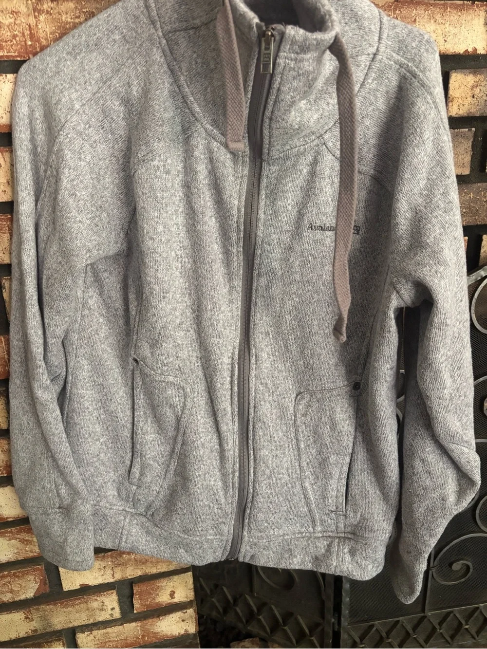 Columbia style Men's Gray Full-Zip Fleece Sweater